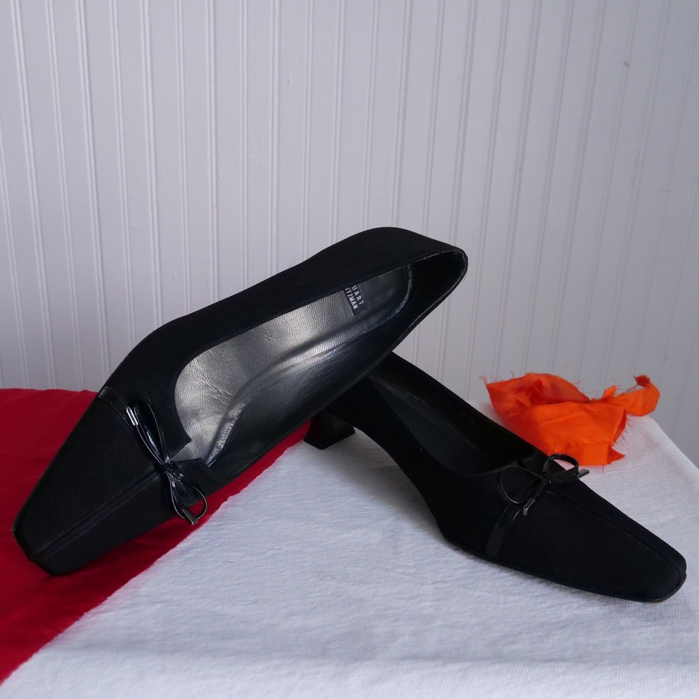 Perfect 90s Stuart Weitzman black kitten heels - Picture 7 of 8